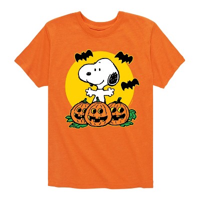 Boys' - Peanuts - Snoopy Pumpkin Patch Short Sleeve Graphic T-Shirt