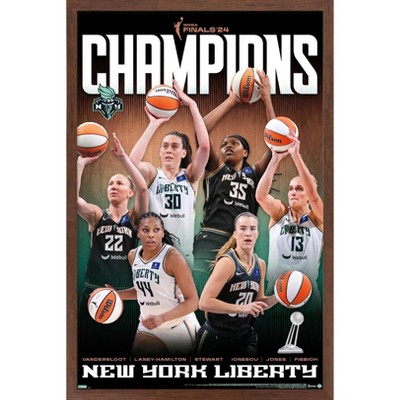 Trends International WNBA New York Liberty - 2024 WNBA Finals Champions Framed Wall Poster Prints
