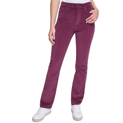Calvin Klein Womens High Rise Bootcut Casual Corduroy Pants