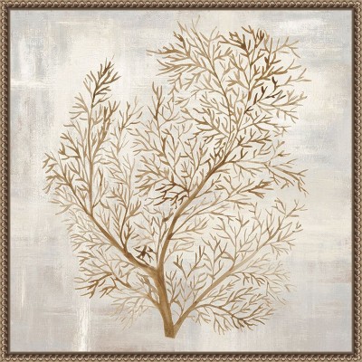 Amanti Art Beige Tides I by Hannah Dawson Framed Canvas Wall Art