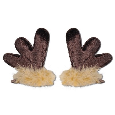 Beistle Antler Hair Clips, (2 Pair/Pkg) Multicolored