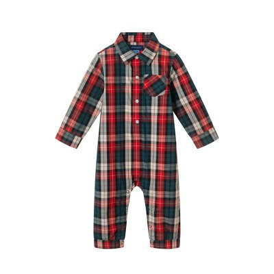 Andy & Evan  Infant  Holiday Plaid Romper