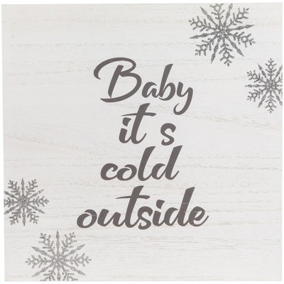 Northlight 11.75" Glittered "Baby It's Cold Outside" Christmas Wall Sign