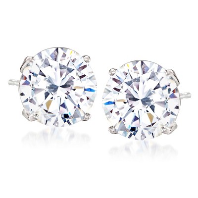 Ross-Simons 8.00 ct. t.w. CZ Stud Earrings in 14kt White Gold