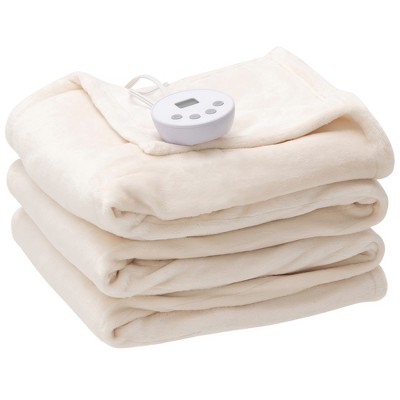 Tangkula 62"x84"/84"x90" Heated Blanket Twin/Queen Size Electric Heated Throw Blanket w/ Timer