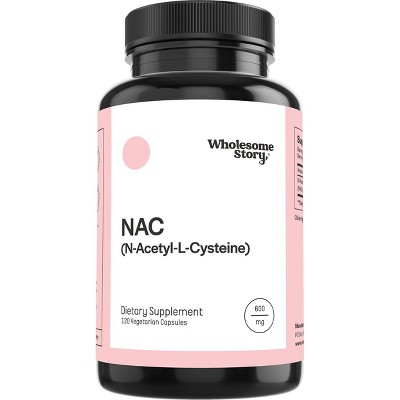 Wholesome Story NAC Supplement N-Acetyl Cysteine 600 mg, Antioxidant Supplement for Immune Health, Lung, Liver & Fertility, 120ct