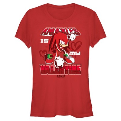 Junior's Sonic the Hedgehog Knuckles Is My Valentine T-Shirt