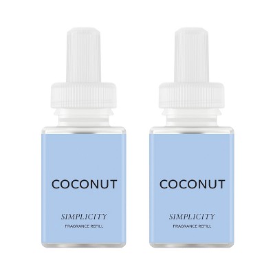 Simplicity by Pura Coconut 2pk Smart Vial Refills: Ethically Sourced, Sweet Tonka Bean & Bergamot
