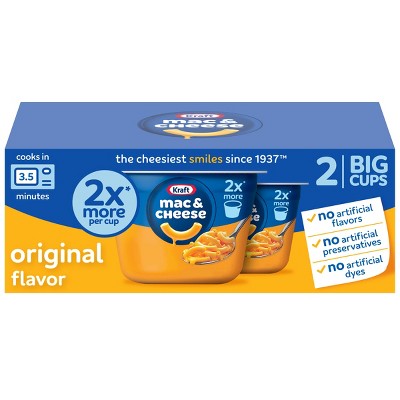 Kraft Original Flavor Mac and Cheese Big Cups - 8.2oz/2ct