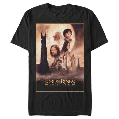 Men's The Lord of the Rings Two Towers Movie Poster T-Shirt