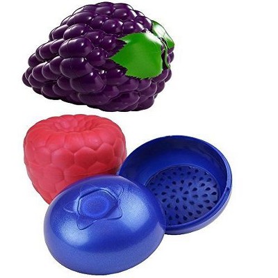 Hutzler 3-Piece Fruit Saver Set, Includes Grapes, Blueberry and Raspberry To-Go Containers