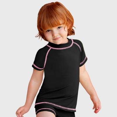 City Threads USA-Made Girls UPF 50+ Short Sleeve Rashguard