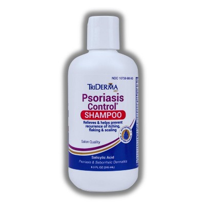 TriDerma Psoriasis Control Shampoo (8.3 oz) - Soothing Relief for Itching, Flaking & Redness