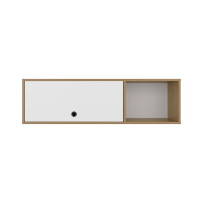 GlasFlength Decorative Storage Cabinets Accent Storage Cabinet Wall Cabinet Wall Storage Shelf With 1 Door for Room, Multicolored, 12.6"*47.2"*47.2"