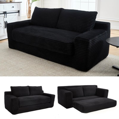 Hrinhom 70.9" W Convertible Sofa,Modern Corduroy Loveseat,Compression Sofa