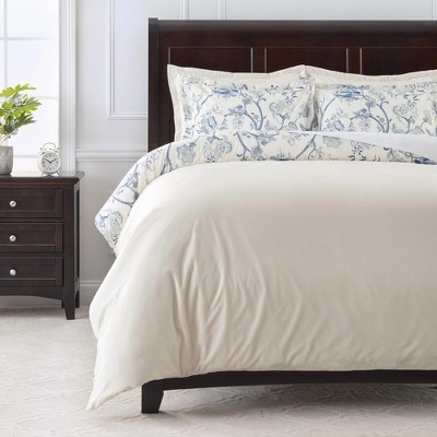 Chanasya Reversible Microfiber Velvet Foliage Leaves 5-Piece Duvet Cover Set