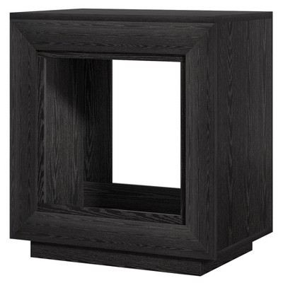 Lirago Rustic Wood End Table with Storage - Narrow Side Table for Living Room & Bedroom - Durable Nightstand Accent Furniture 25.6"