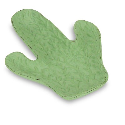 HomeRoots 6" Green Cactus Cast Iron Vanity Tray