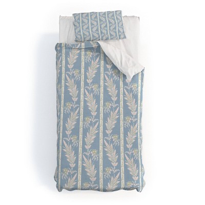 Deny Designs 3pc Twin/Twin XL Schatzi Brown Celine Emma leaf vine Duvet and Sham Set