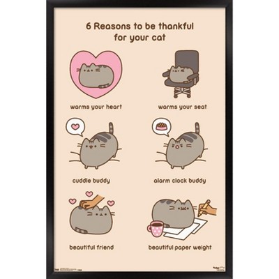 Trends International Pusheen - Thankful Framed Wall Poster Prints