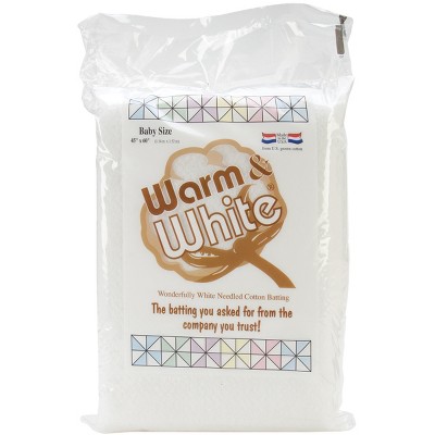 Warm Company Warm & White Cotton Batting-Crib Size 45"X60"