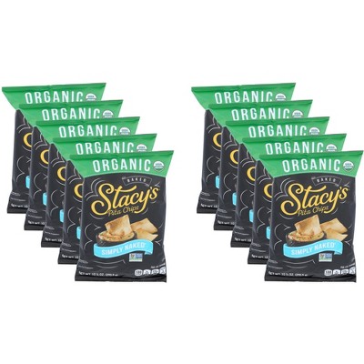 Stacy's Pita Chip Organic Simply Naked - Case of 10 - 10.25 oz