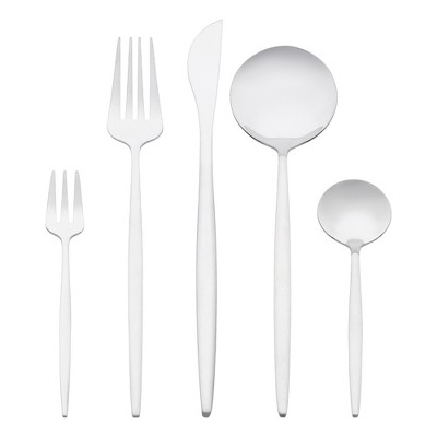 REGALWOVEN Stainless Steel Mirror Polished Flatware Set 5 Pcs 1 Set