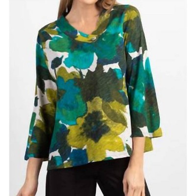 Women's Floral V-neck Cotton Pullover - habitat
