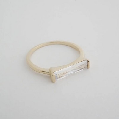Lorena Baguette Ring in Gold, Rose Gold, Silver - Honeycat