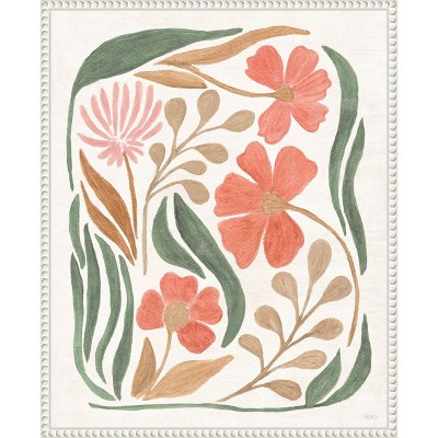 Amanti Art Floral Abstract I by Veronique Charron Canvas Wall Art Print Framed 16 x 20-in.