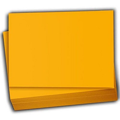 Hamilco Colored Scrapbook Cardstock Paper 5x7 Card Stock Paper 65 lb Cover 100 Pack (Sun Gold)