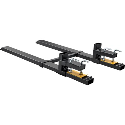 VEVOR Pallet Forks, 2000 lbs Clamp on Pallet Forks, 43" Total Length Heavy Duty Pallet Forks with Adjustable Stabilizer bar