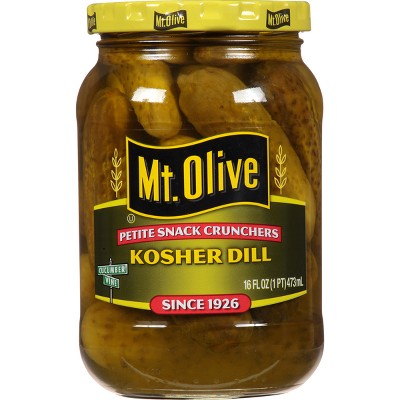 Mt. Olive Petite Snack Crunchers Kosher Dill Pickles - 16 fl oz