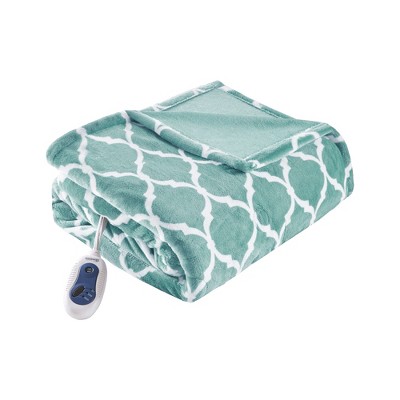 Ogee Printed Oversized Electric Heated Throw Blanket 60x70" - Beautyrest