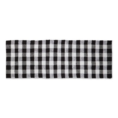 Design Imports Buffalo Check Chindi - Black & White - 2 Ft 3 In X 6 Ft