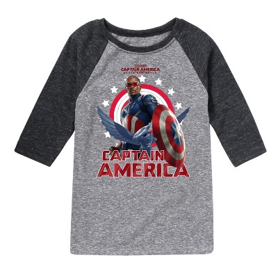 Boys' - Marvel - Captain America Sam Wilson Raglan Graphic T-Shirt
