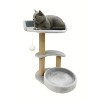 Multi-tiered cat tree with scratching posts and interactive ball toy - perfect indoor cat furniture for play and rest - 2 of 4
