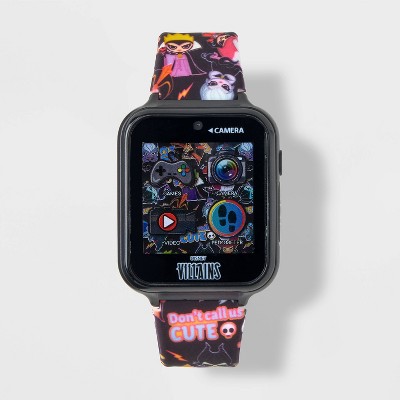 Girls' Disney Villains Interactive Watch - Black: Digital Display, Resin Band, LED Movement