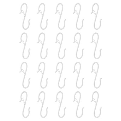 Unique Bargains Metal Safety Buckle S-shaped Kitchen Utensil Hooks and Hangers 20 Pcs