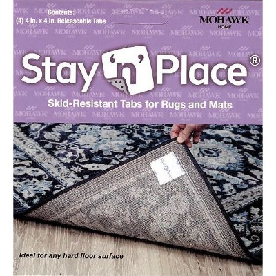 Mohawk Home 4"x4" Stay 'n' Place Adhesive Rug Tabs Ivory
