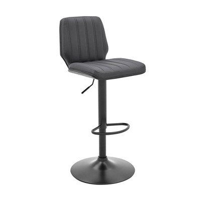 Sabine Adjustable Barstool with Faux Leather - Armen Living