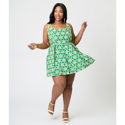 Smak Parlour Women's Plus Pleated Skirted Romper