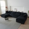 WJShome Cloud Couch Modular Sectional Sofa,157" Oversized U Shaped Couch with Ottoman,6 Seater Convertible Sofa for Living Room - 2 of 4
