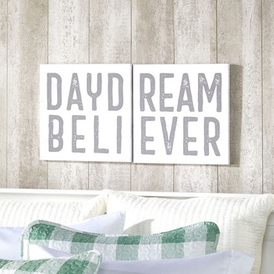 The Lakeside Collection Daydream Believer Canvas Wall Art - Musical Accent - Set of 2