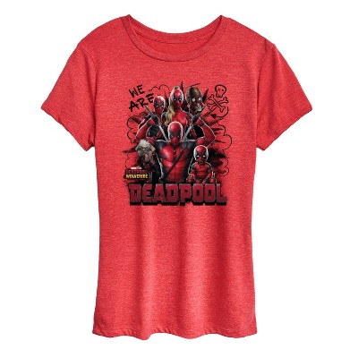 Women's - Marvel - We Are Deadpool Doodles Short Sleeve Graphic T-Shirt