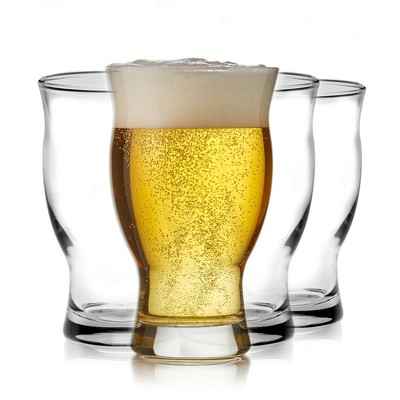 Libbey Craft Brews Nucleated Pint Beer Glasses, 16.75 ounce, Set of 4