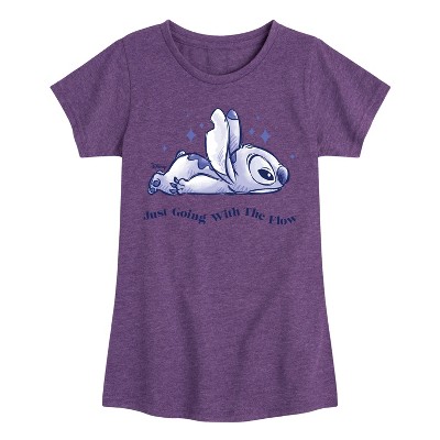 Girls' - Disney - Lilo & Stitch Fitted Short Sleeve Graphic T-Shirt