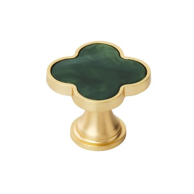 Amerock Accents Decorative Clover Cabinet or Drawer Knob, 2 Pack
