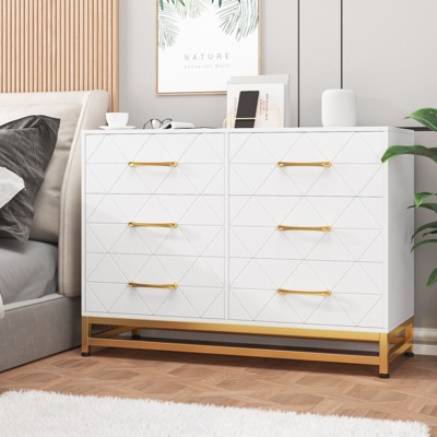 6-Drawer Tall Chest Dresser - Space-Saving Storage with Soft-Close Drawers & Anti-Tip Kit