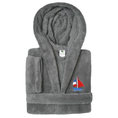 Linum Kids 100% Polyester SUPER PLUSH Double Brushed Hooded Bathrobe